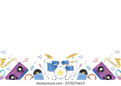 Rock Music Instrument Frame Background