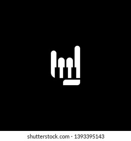 rock music logo icon vector