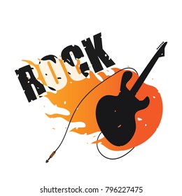rock music logo template