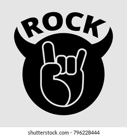 rock music logo template