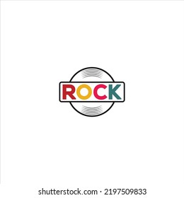 Rockmusik-Logo-Vektorgrafik-Vorlage