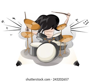 Rock music man drummer