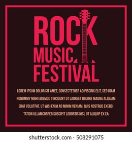 Rock music party, Rock festival poster banner