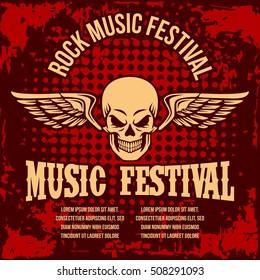 Rock music party, Rock festival poster banner