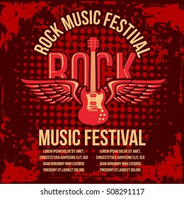 Rock Music Party, Rock Festival Poster Banner