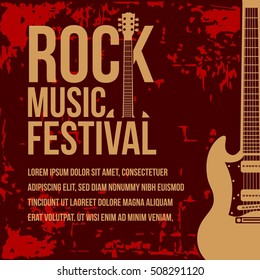 Rock music party, Rock festival poster banner