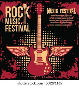 Rock music party, Rock festival poster banner