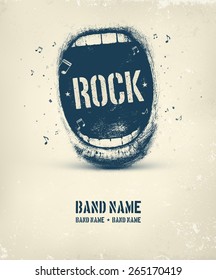 Rock music poster, eps 10