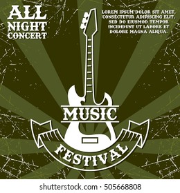 Rock music poster template