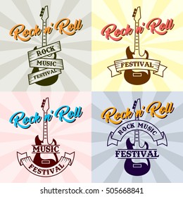 Rock music poster template