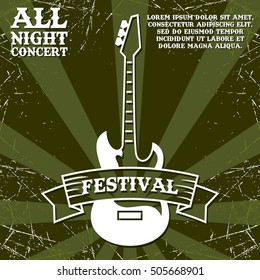 Rock music poster template