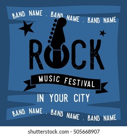 Rock music poster template