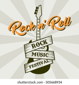 Rock Music Poster Template Stock Vector (Royalty Free) 505668934 ...