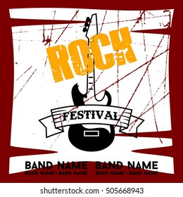 Rock music poster template