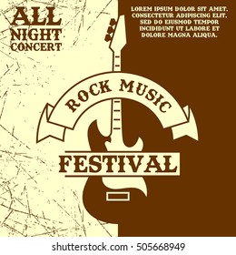Rock music poster template
