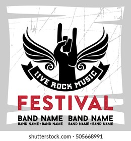 Rock music poster template
