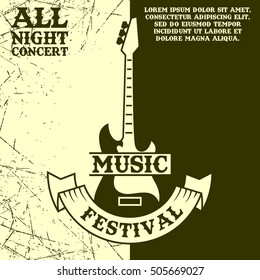 Rock music poster template