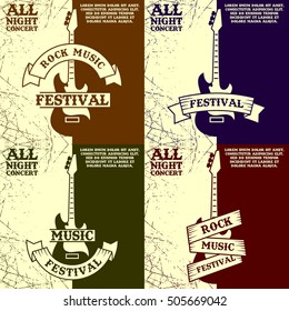 Rock music poster template