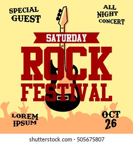 Rock music poster template