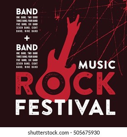 Rock music poster template