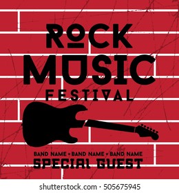 Rock music poster template