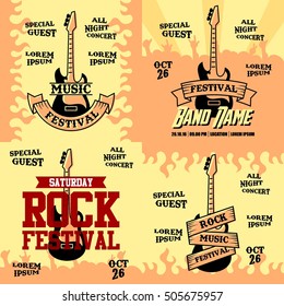Rock music poster template