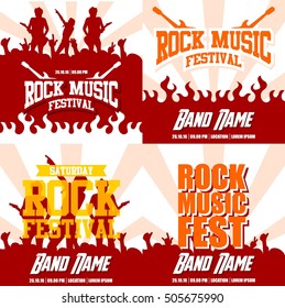 Rock music poster template