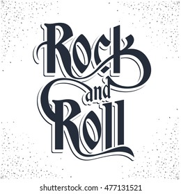 Rock music print, hipster vintage label, graphic design with grunge effect, tee print stamp. t-shirt lettering artwork, Vector illustration in flat, cartoon style isolated from the background, EPS 10