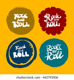 Rock music print, t-shirt design with grunge effect
