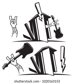 rock music record studio concept.