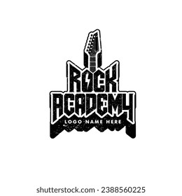 Rock Music School logo Template 