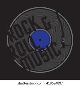 Rock music typography, t-shirt graphics, vectors