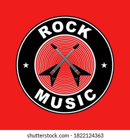 Rock Music Vector Illustration Rock Music Stock Vector (royalty Free 