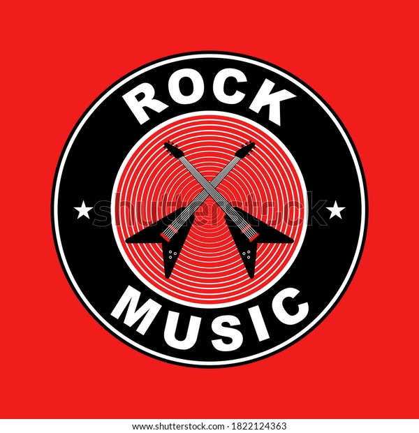 Rock Music Vector Illustration Rock Music Stock Vector (Royalty Free ...