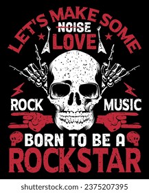 Rock music vector tshirt design