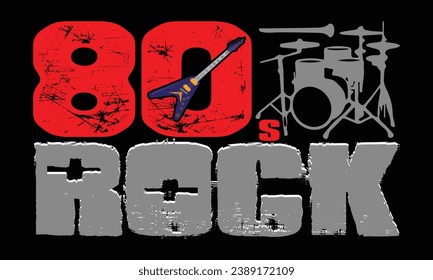 80’s Rock Music Vector t-shirt Design. Rock Music Vector illustration Design. svg