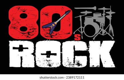 80’s Rock Music Vector t-shirt Design. Rock Music Vector illustration Design. svg