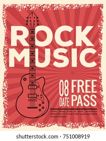 Rock musica festival flyer icon vector illustration graphic design