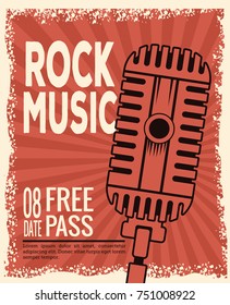 Rock musica festival flyer icon vector illustration graphic design