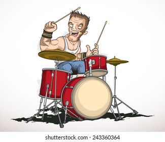 Rock musician drummer famously plays the drums