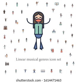 rock musician icon. musical genres icons universal set for web and mobile