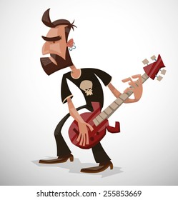 Rock musician, vector