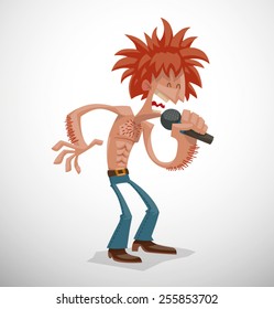 Rock musician, vector