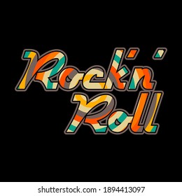 Rock n roll abstract,Graphic design print t-shirts fashion,vector,poster,card