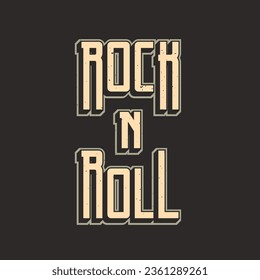 Rock N Roll banner using vintage text.