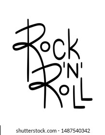 Rock N Roll Cool Black Linear Stock Vector (Royalty Free) 1487540342 ...