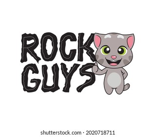 rock n roll cute cat