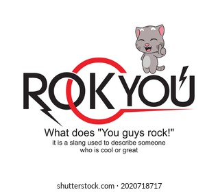 rock n roll cute cat
