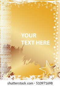 Rock n Roll grunge vector star background with space for text - yellow