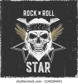 "Rock N Roll", guitar collection.All elements editable.Vector illustration.